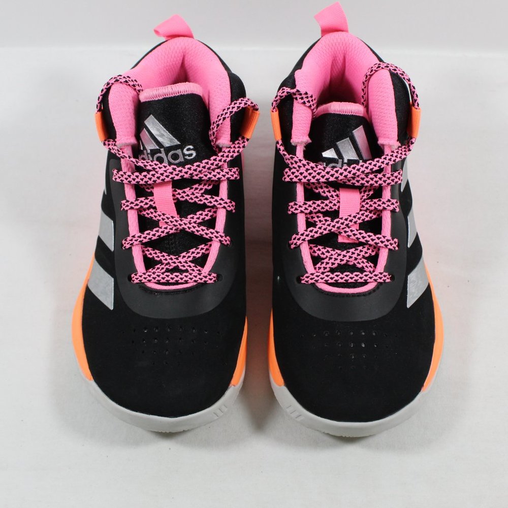 Adidas Kid's Cross Em Up Sneaker GX4793 - Black/Pink Size 13 - Picture 3 of 5